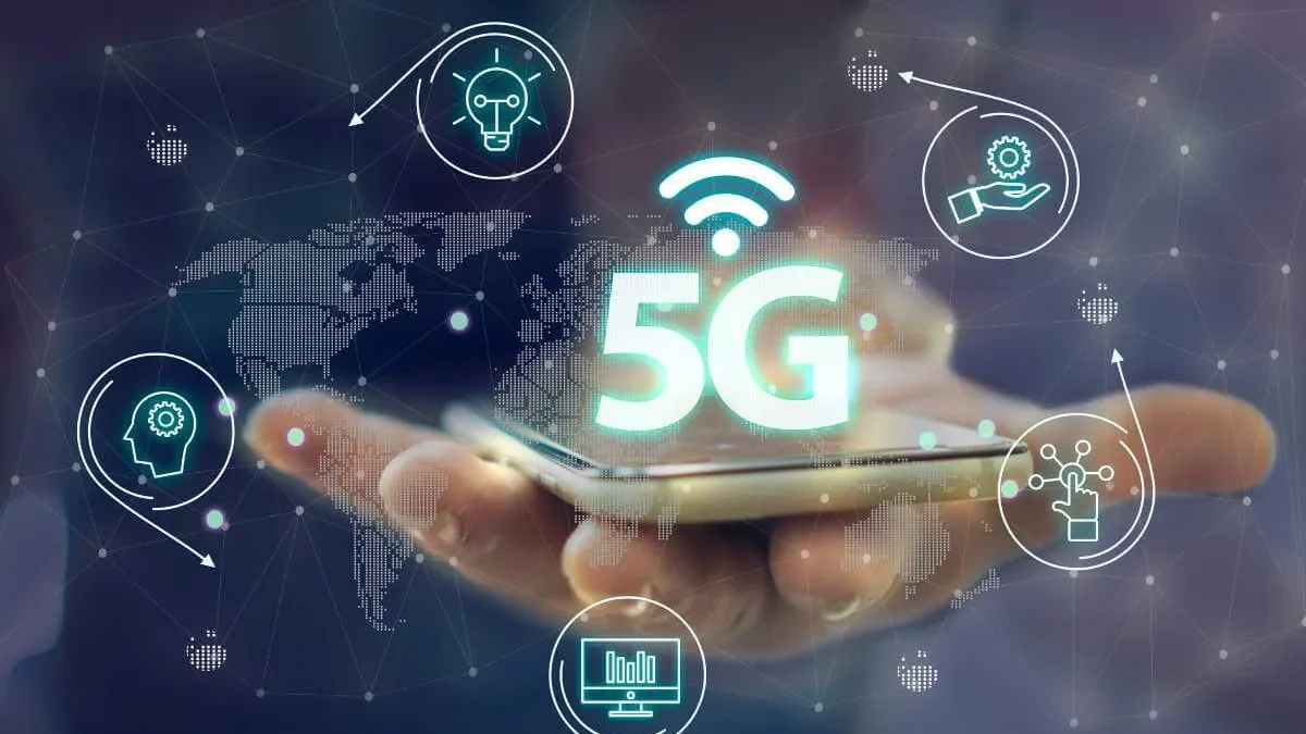 5G technology showing Interconnected devices